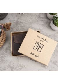 Portfel skórzany PAOLO PERUZZI RFID T-12-HBR brązowy vintage. Kolor: brązowy. Materiał: skóra #1