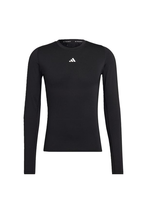 Adidas - Koszulka z długim rękawem męska adidas Techfit. Kolor: czarny. Materiał: materiał. Długość rękawa: długi rękaw. Technologia: Techfit (Adidas). Długość: długie