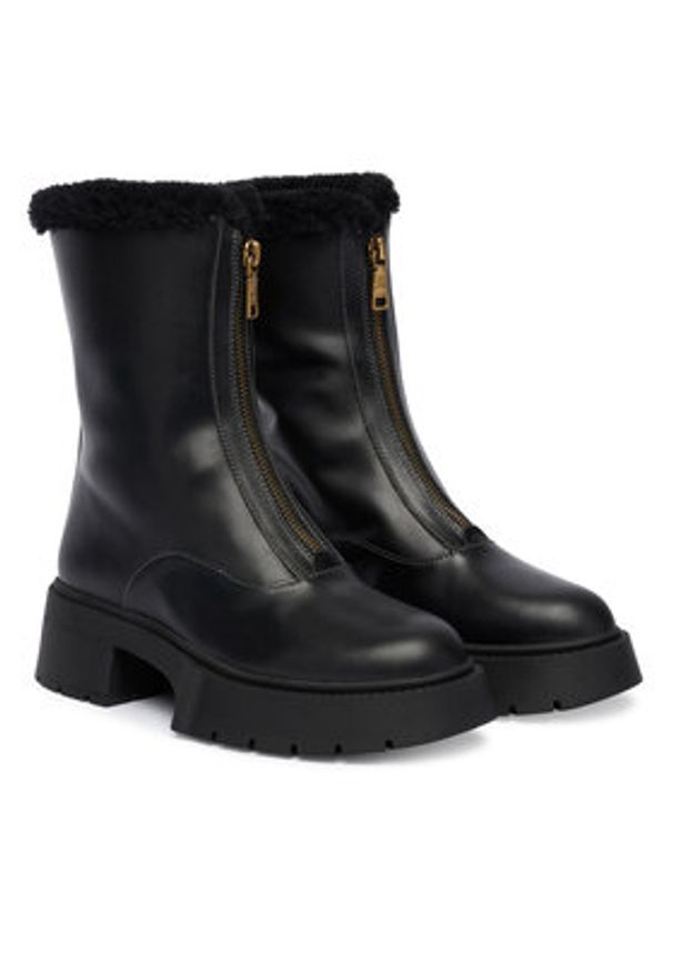 Coach Botki Leah Platform CCH86 Czarny. Kolor: czarny. Materiał: skóra. Obcas: na platformie