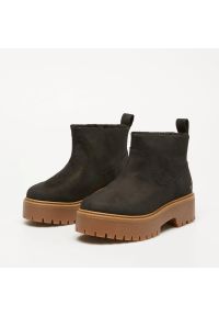 Botki damskie Timberland STONE STREET MID WARM LINED BOOT BLACK NUBUCK. Kolor: czarny. Materiał: nubuk. Styl: street #4