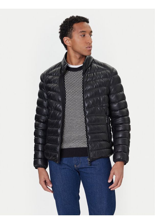 Milestone Kurtka skórzana MSHendrik 531040 60710 Czarny Regular Fit. Kolor: czarny. Materiał: skóra