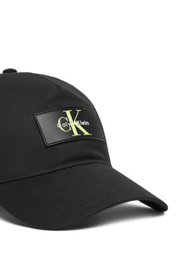 Calvin Klein Czapka z daszkiem Logo LV04D5042G Czarny. Kolor: czarny. Materiał: materiał, bawełna
