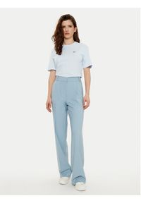 Lacoste T-Shirt TF7215 Błękitny Regular Fit. Kolor: niebieski. Materiał: bawełna