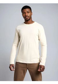 Sinsay - Bawełniana koszulka basic - kremowy. Kolor: kremowy. Materiał: bawełna #1