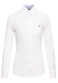 Polo Ralph Lauren Koszula Heidi 211664427003 Biały Slim Fit. Typ kołnierza: polo. Kolor: biały. Materiał: bawełna