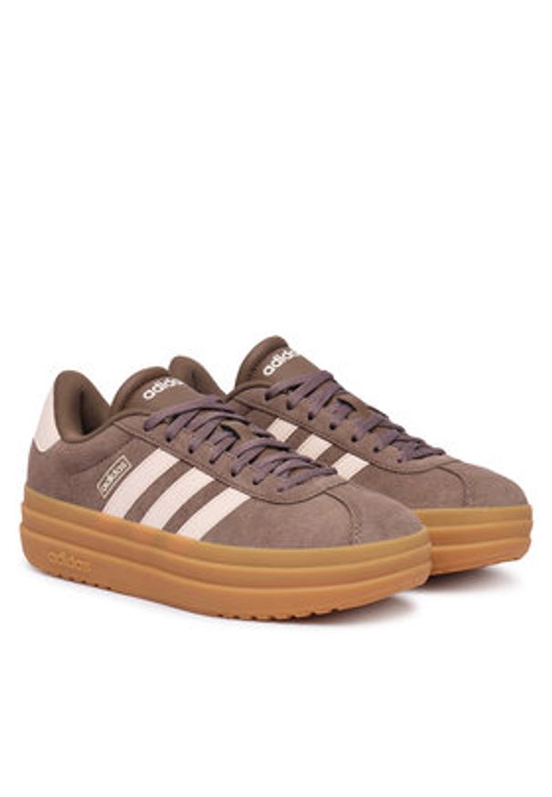 Adidas - adidas Sneakersy Vl Court Bold Shoes IH9152 Brązowy. Kolor: brązowy. Materiał: skóra, zamsz