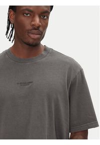 G-Star RAW - G-Star Raw T-Shirt Overdyed D24780-C756 Czarny Boxy Fit. Kolor: czarny. Materiał: bawełna
