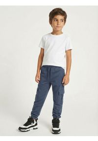 Sinsay - Spodnie dresowe cargo loose - mid blue. Materiał: dresówka