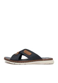 Rieker Klapki CEO-21340-14 Granatowy. Kolor: niebieski. Materiał: materiał #7