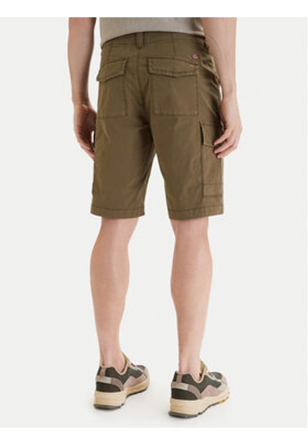 Napapijri Szorty materiałowe N-Horton NP0A4HOS Khaki Regular Fit. Kolor: brązowy. Materiał: bawełna