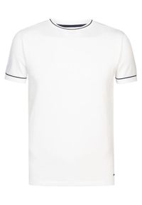 Petrol Industries T-Shirt M-1030-KWR204 Biały Slim Fit. Kolor: biały