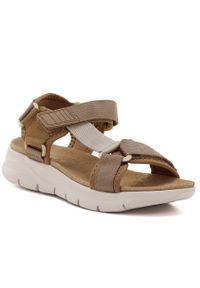 Sandały damskie na platformie sportowe camel Artiker 58C1231. Materiał: tkanina. Obcas: na platformie. Styl: sportowy #1