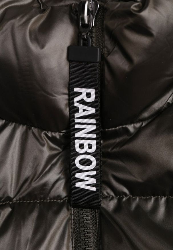 Renee - Ciemnozielona Pikowana Kamizelka z Szerokim Kołnierzem Cerissa. Kolor: zielony. Wzór: aplikacja