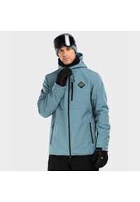 SIROKO - Mężczyzna Sporty zimowe Męska kurtka snowboardowa W2 Beluga Siroko Stalowy B�. Kolor: niebieski. Materiał: softshell, materiał. Sezon: zima. Sport: snowboard