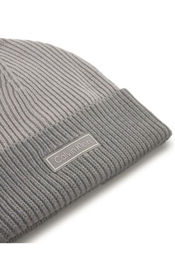 Calvin Klein Czapka LV04D8029G Szary. Kolor: szary. Materiał: materiał, wełna