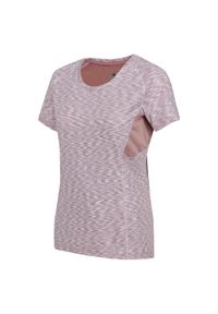 Regatta - Laxley damska koszulka z krótkim rękawem fitness. Kolor: różowy. Długość rękawa: krótki rękaw. Długość: krótkie. Sport: fitness