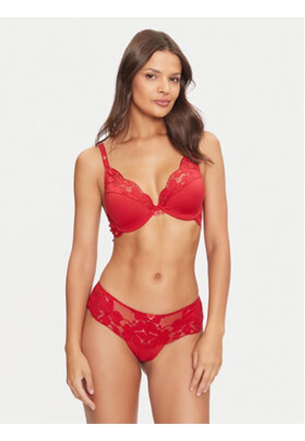 SELMARK - Selmark Stringi Federica 61106 Czerwony. Kolor: czerwony. Materiał: bawełna, syntetyk