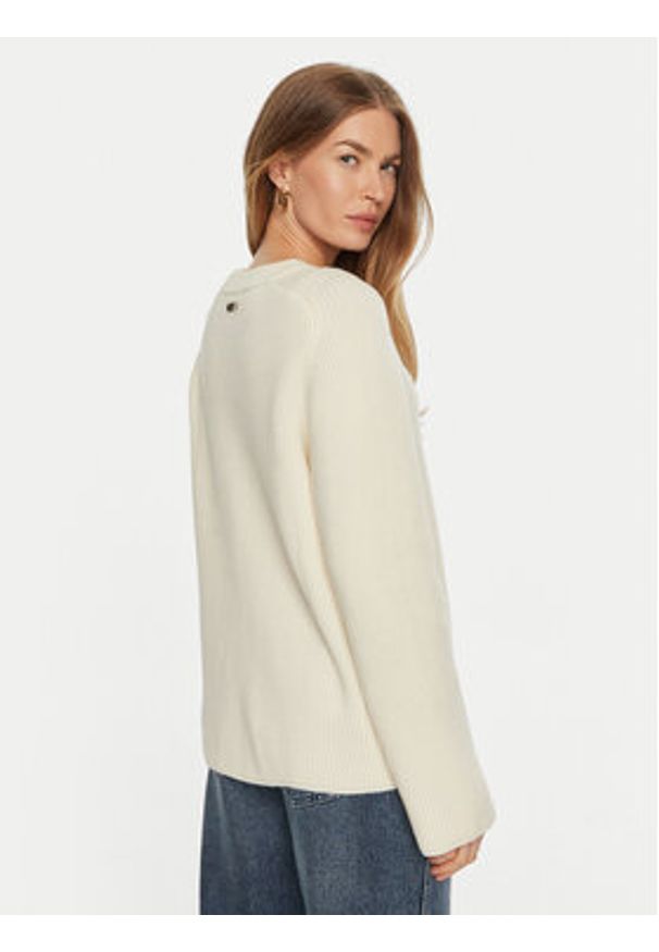 MICHAEL Michael Kors Sweter MF460YPF2G Écru Relaxed Fit. Materiał: wełna