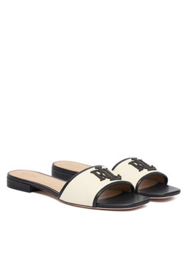Lauren Ralph Lauren - LAUREN RALPH LAUREN Klapki 802P04395004 Écru. Kolor: kremowy. Materiał: materiał