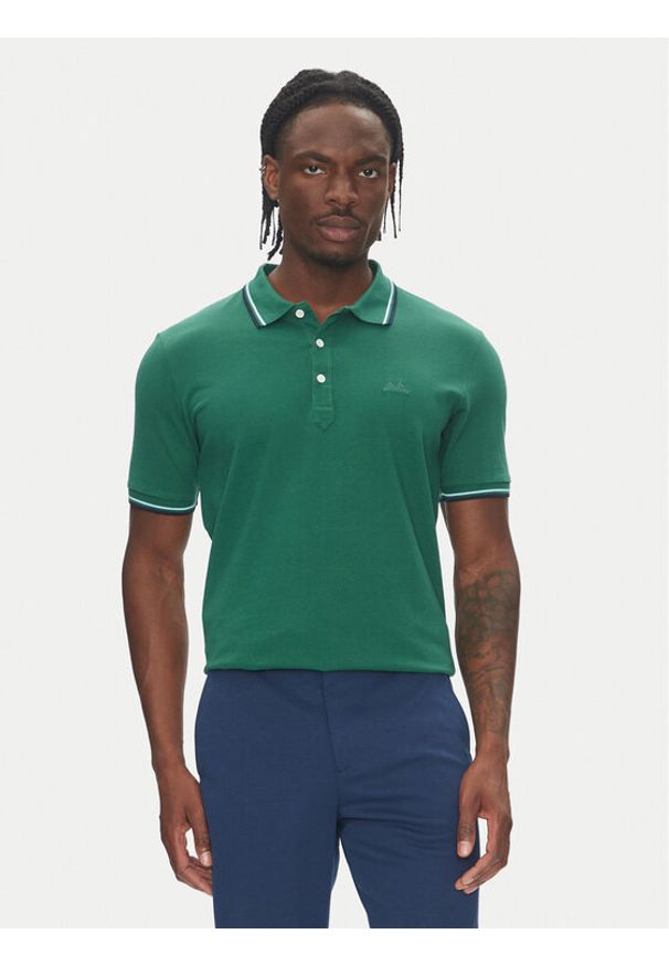 Lindbergh Polo 30-404010 Zielony Relaxed Fit. Typ kołnierza: polo. Kolor: zielony. Materiał: bawełna