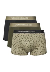 Emporio Armani Underwear Komplet 3 par bokserek EM000260 AF10800 MC112 Zielony. Kolor: zielony. Materiał: bawełna