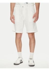 Jack & Jones - Jack&Jones Szorty materiałowe Jaiden 12274968 Biały Relaxed Fit. Kolor: biały. Materiał: bawełna