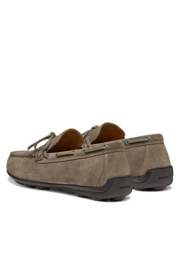 Geox Mokasyny U Spherica Ec16 U55HYB 00022 C1018 Szary. Kolor: szary. Materiał: skóra, zamsz