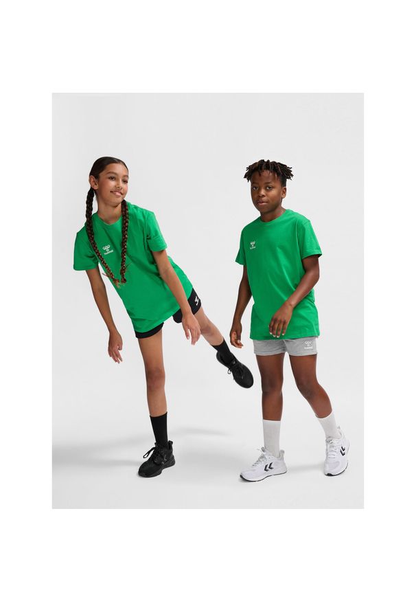 Koszulka Bawełniana Hummel Go Cotton T-Shirt S/S. Kolor: zielony. Materiał: bawełna