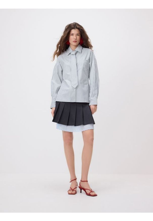 Reserved - Koszula z krawatem - wielobarwny. Materiał: bawełna, tkanina