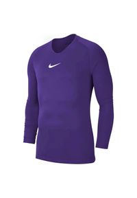 Nike - Bluza Męska Park DriFIT Base Layer Top. Kolor: fioletowy. Sport: turystyka piesza