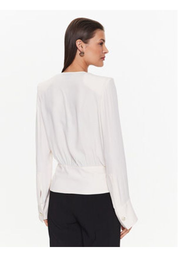 Pinko Bluzka Bravo 101141 8889 Écru Regular Fit. Materiał: jedwab, wiskoza