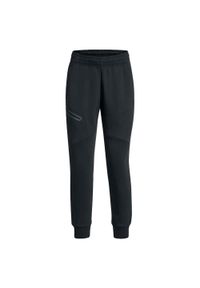Spodnie Joggery Under Armour Unstoppable Flc Damskie. Kolor: czarny. Materiał: poliester, materiał, bawełna, syntetyk, elastan. Sport: bieganie