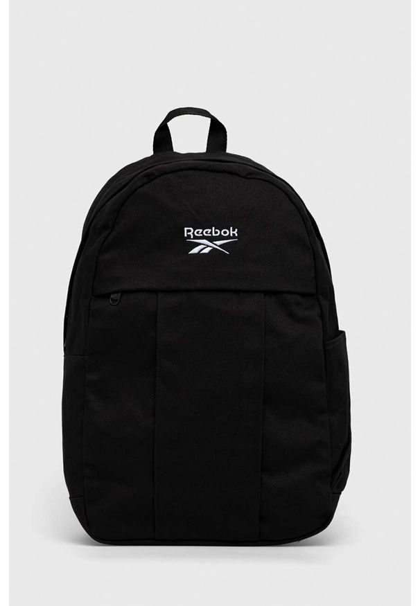 Reebok Classic plecak kolor czarny duży gładki. Kolor: czarny. Materiał: poliester. Wzór: gładki