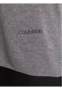 Calvin Klein Sweter LV044A307G Szary Regular Fit. Kolor: szary. Materiał: wiskoza #3