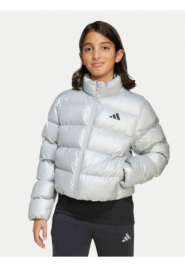 Adidas - adidas Kurtka zimowa Glam JM1670 Szary Regular Fit. Kolor: szary. Materiał: syntetyk. Sezon: zima