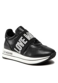 Love Moschino - Sneakersy LOVE MOSCHINO JA15394G1FIE0000 Nero. Kolor: czarny. Materiał: skóra