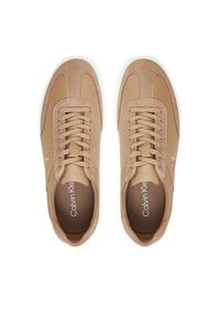 Calvin Klein Sneakersy Low Pro Cups Lth Mix Mg HW0HW02825 Beżowy. Kolor: beżowy. Materiał: skóra