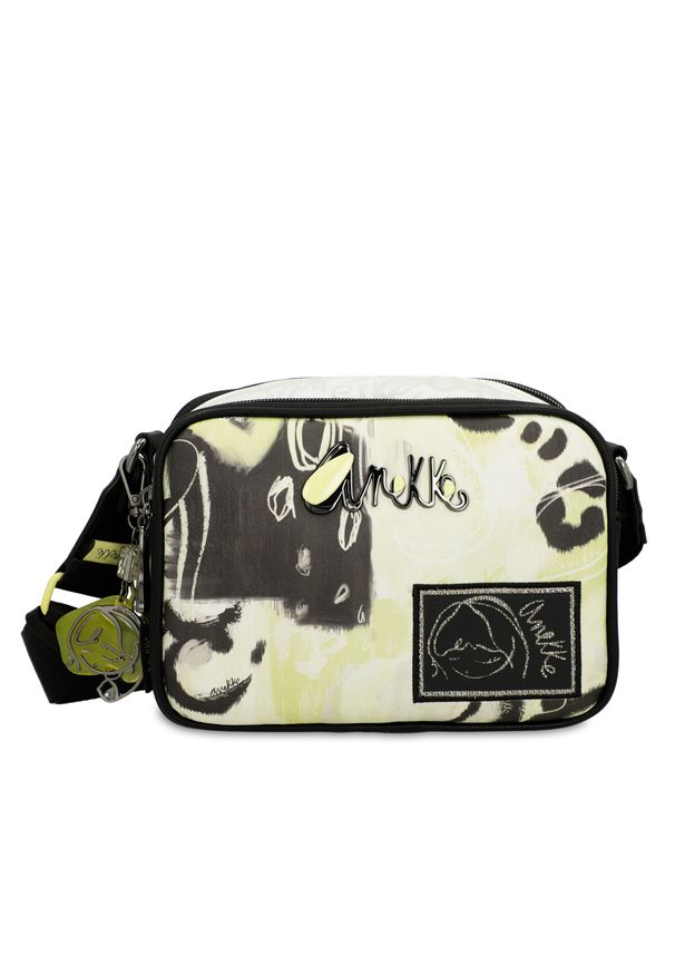 Limonkowa Torebka Anekke Stylowa Listonoszka Damska. Kolor: zielony. Wzór: aplikacja. Styl: elegancki