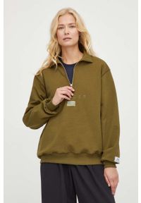 Mercer Amsterdam bluza bawełniana kolor zielony z aplikacją. Kolor: zielony. Materiał: bawełna. Długość: krótkie. Wzór: aplikacja #4