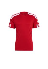 Adidas - Koszulka męska adidas Squadra 21 Jersey Short Sleeve. Kolor: biały, czerwony, wielokolorowy. Materiał: jersey. Sport: piłka nożna