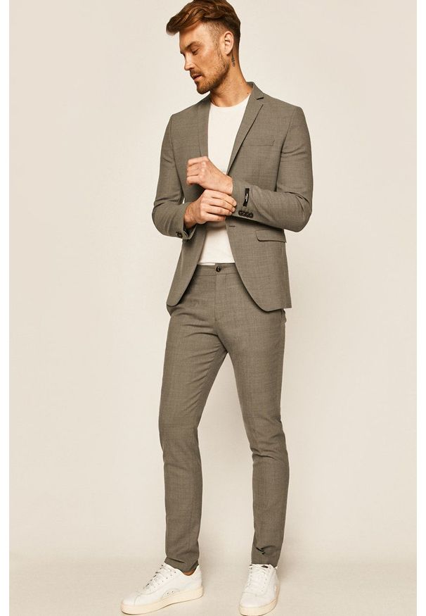 Premium by Jack&Jones - Spodnie 12141112. Kolor: szary. Materiał: tkanina