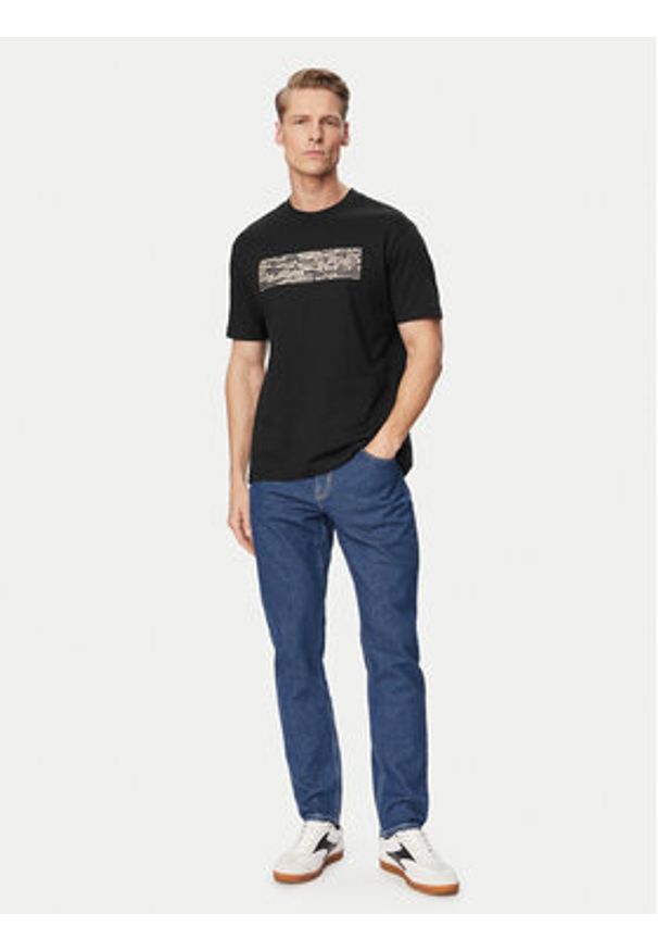 Karl Lagerfeld Jeans T-Shirt B2M17053 Czarny Relaxed Fit. Kolor: czarny. Materiał: bawełna