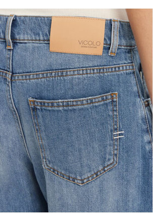 ViCOLO Jeansy DD5117 Granatowy Regular Fit. Kolor: niebieski