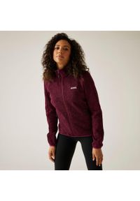 Regatta - Polar damski rozsuwany Newhill. Kolor: czerwony. Materiał: polar. Wzór: melanż. Sport: turystyka piesza #2