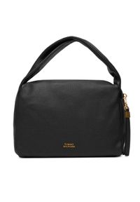 TOMMY HILFIGER - Tommy Hilfiger Torebka City Leather Shoulder Bag AW0AW18152 Czarny. Kolor: czarny. Materiał: skórzane #1