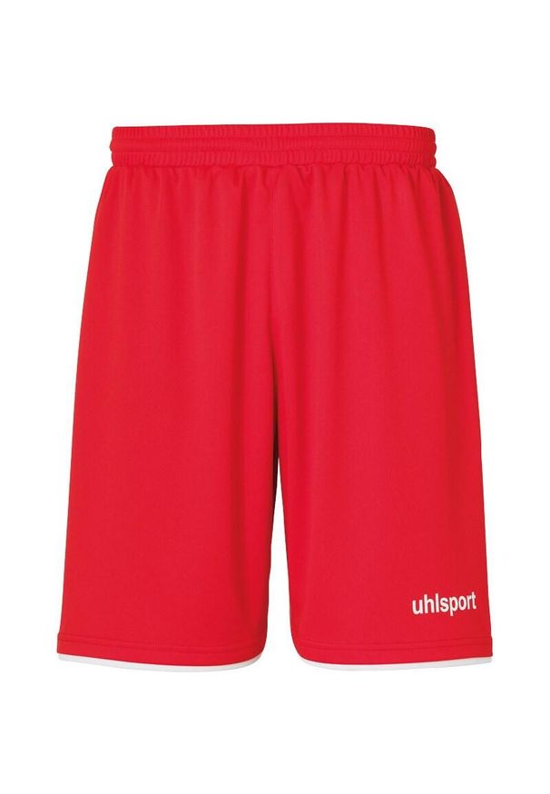 UHLSPORT - Szorty Uhlsport Club. Kolor: czerwony, wielokolorowy, biały. Materiał: poliester. Sport: fitness, piłka nożna