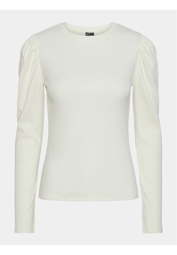 Pieces Bluzka Janna 17148584 Biały Regular Fit. Kolor: biały. Materiał: bawełna