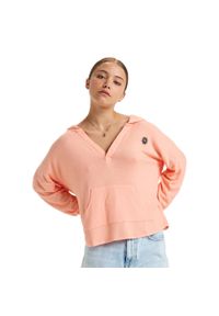 Roxy - Bluza z kapturem dla Kobiety SUNDAY COZY Różowy. Typ kołnierza: kaptur. Kolor: różowy. Materiał: wiskoza, elastan, poliester, materiał. Długość rękawa: długi rękaw. Długość: długie. Sezon: zima
