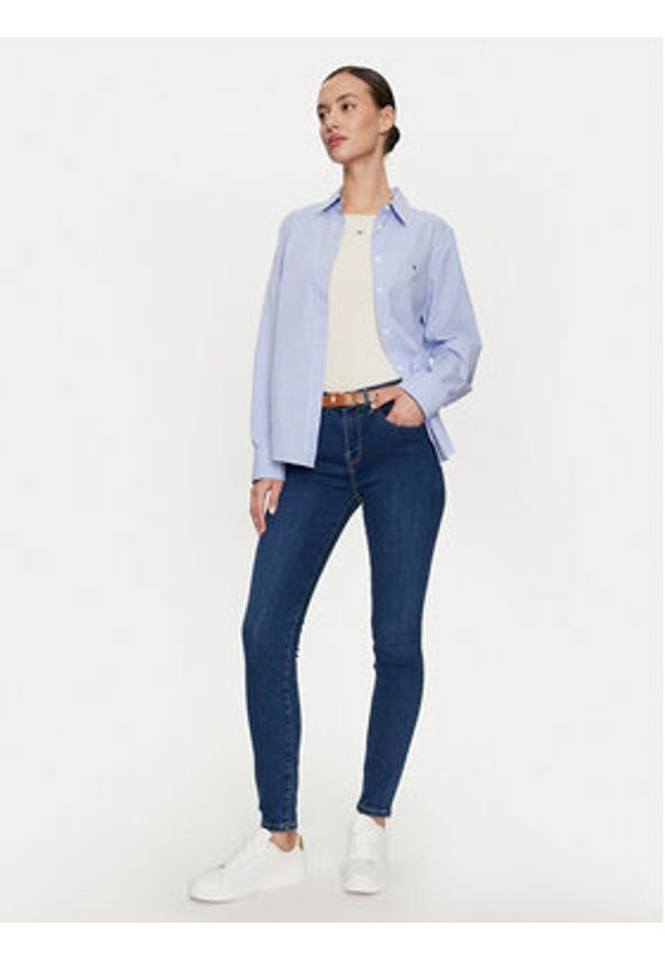 TOMMY HILFIGER - Tommy Hilfiger Jeansy WW0WW42768 Niebieski Skinny Fit. Kolor: niebieski