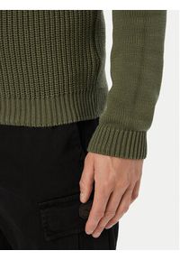 Aeronautica Militare Sweter 262MA1571UL00409 Khaki Regular Fit. Kolor: brązowy. Materiał: bawełna #4